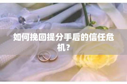 如何挽回提分手后的信任危机？