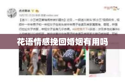 花语情感挽回婚姻有用吗