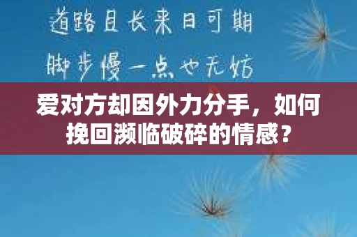 爱对方却因外力分手，如何挽回濒临破碎的情感？
