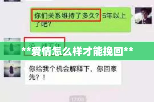 **爱情怎么样才能挽回**