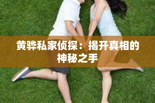 黄骅私家侦探：揭开真相的神秘之手