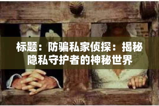 标题：防骗私家侦探：揭秘隐私守护者的神秘世界