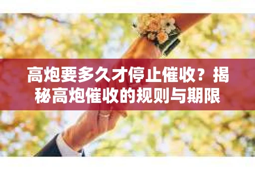 高炮要多久才停止催收？揭秘高炮催收的规则与期限