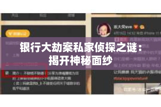 银行大劫案私家侦探之谜：揭开神秘面纱