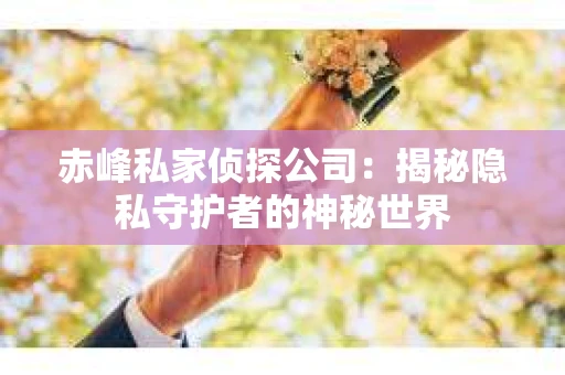 赤峰私家侦探公司：揭秘隐私守护者的神秘世界