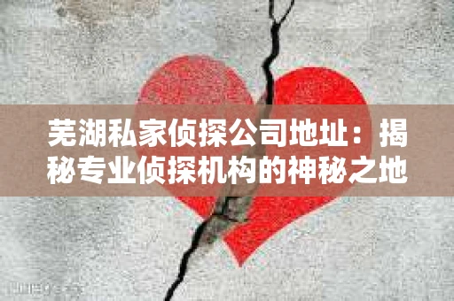 芜湖私家侦探公司地址：揭秘专业侦探机构的神秘之地