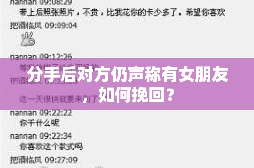 分手后对方仍声称有女朋友,如何挽回? 分手后对方仍声称有女朋友,如何挽回?