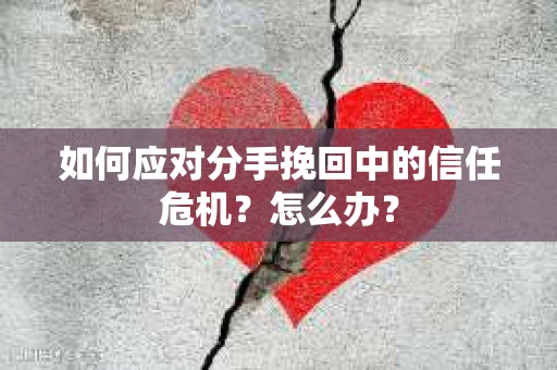 如何应对分手挽回中的信任危机？怎么办？