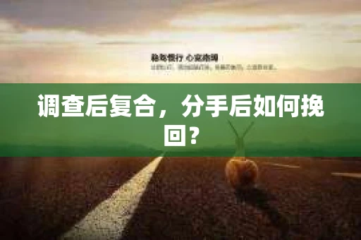 调查后复合，分手后如何挽回？