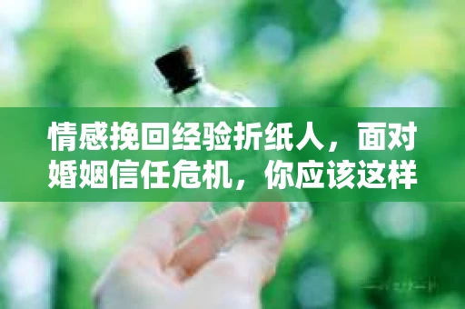 情感挽回经验折纸人，面对婚姻信任危机，你应该这样做