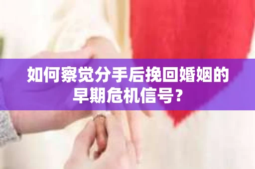 如何察觉分手后挽回婚姻的早期危机信号？