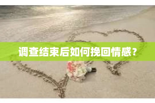 调查结束后如何挽回情感？