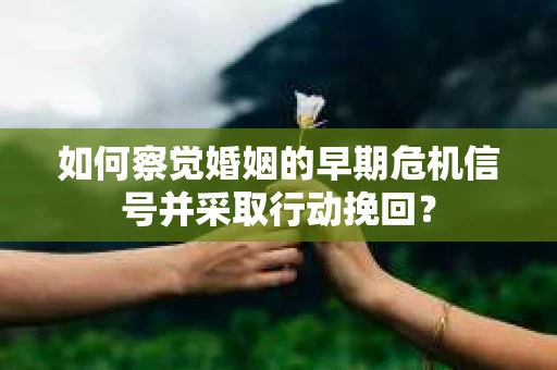 如何察觉婚姻的早期危机信号并采取行动挽回? 如何察觉婚姻的早期危机信号并采取行动挽回?