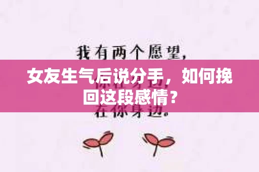 女友生气后说分手，如何挽回这段感情？