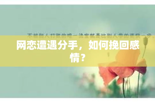 网恋遭遇分手，如何挽回感情？